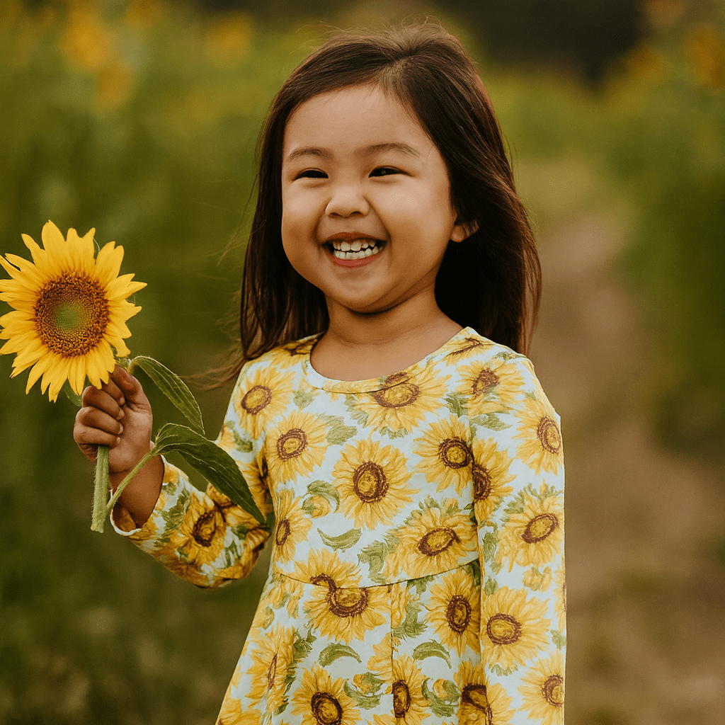 Sammy's Sunflower Swirly Girl Dress