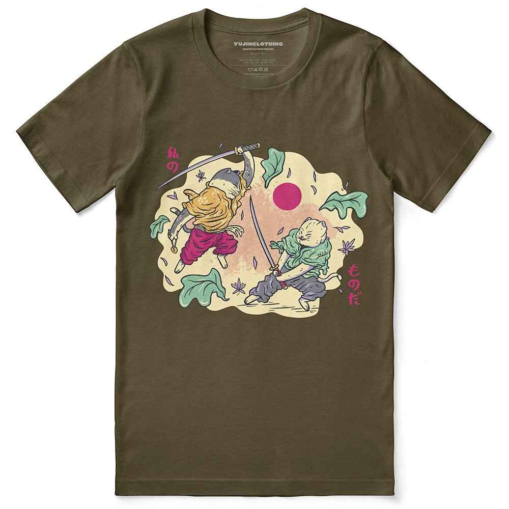 Samurai Cat Fight T-Shirt