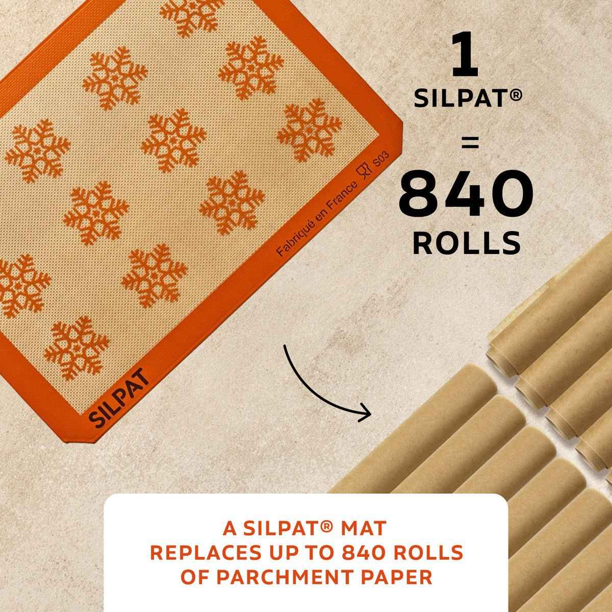 Silpat Snowflake Half Size Baking Mat - Limited Edition
