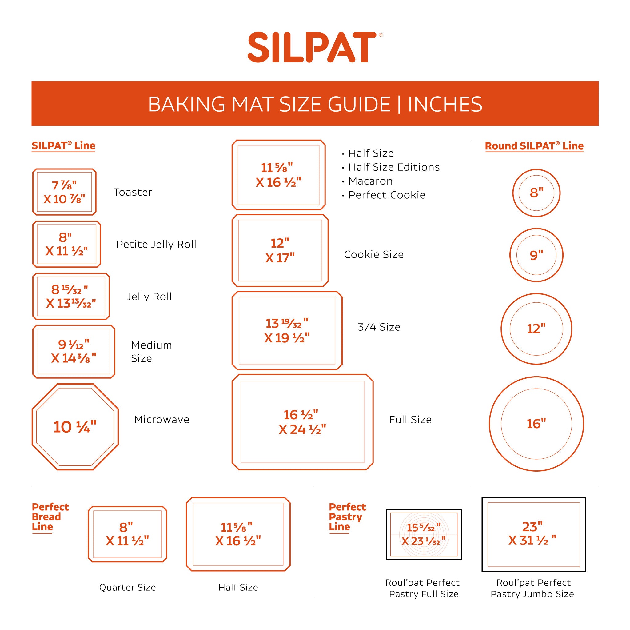 Silpat Pumpkin Half Size Baking Mat - Limited Edition