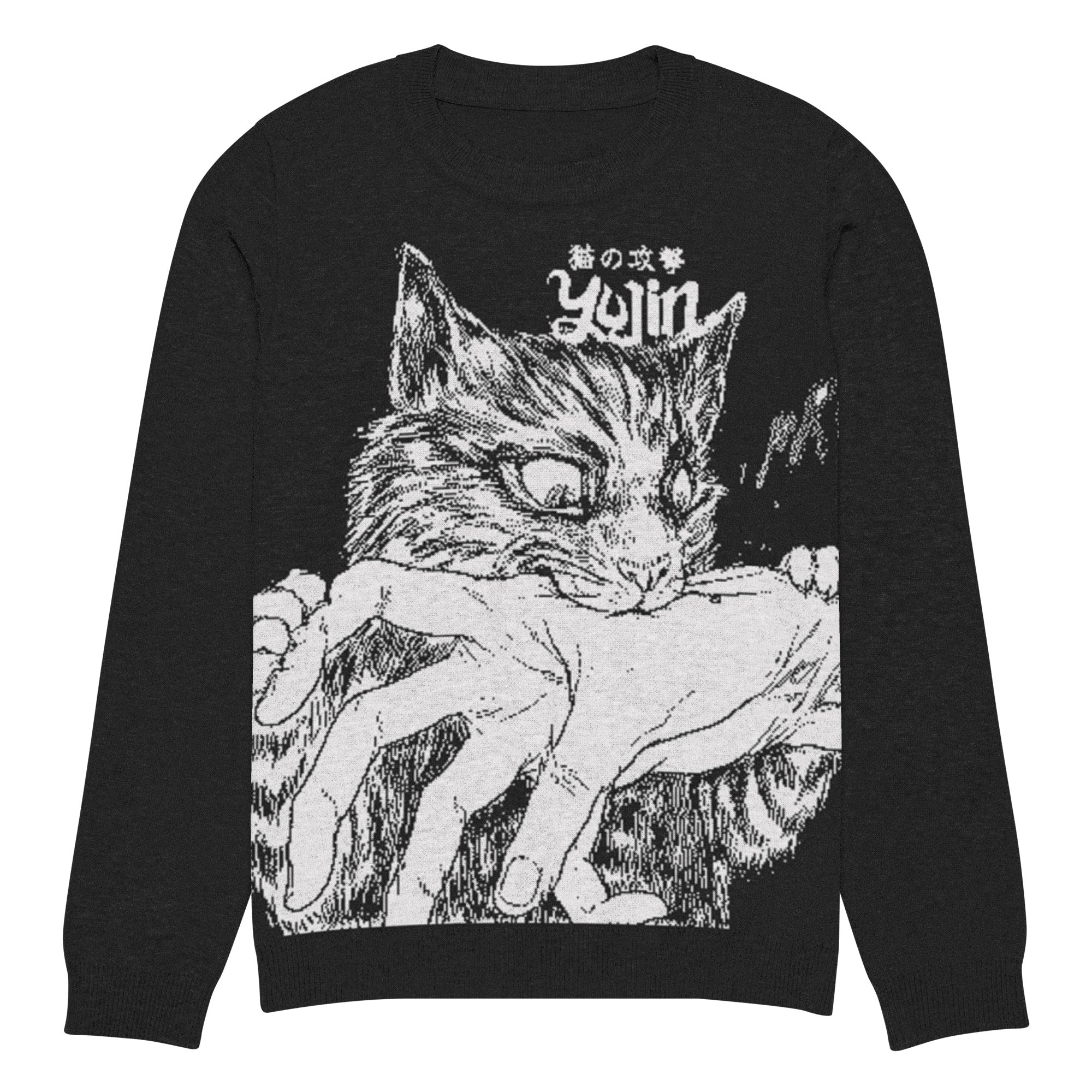 Sudden Bite Cat Knitted Sweatshirt - Lolomo!