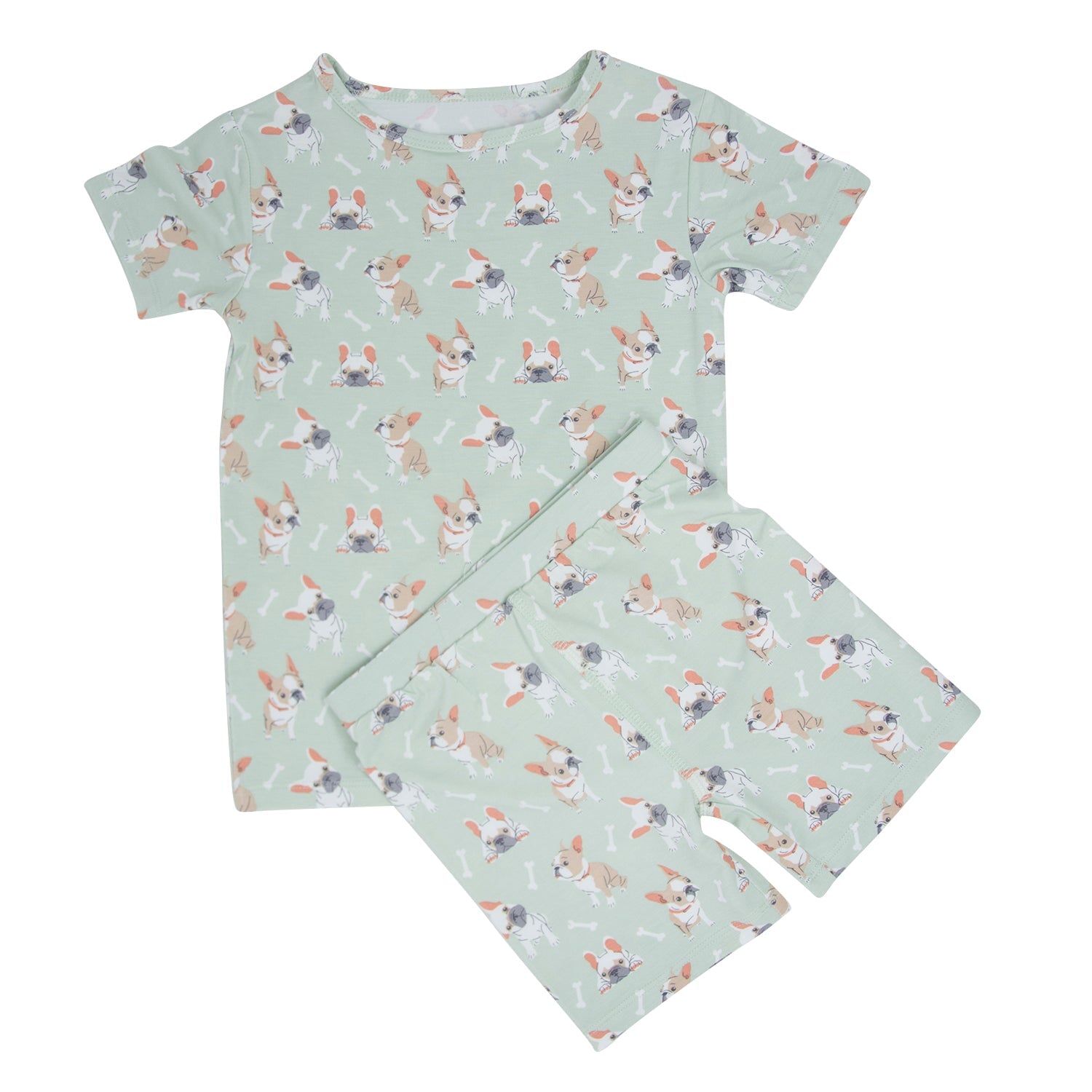 Ensemble pyjama d'été Mint Frenchie Puppy