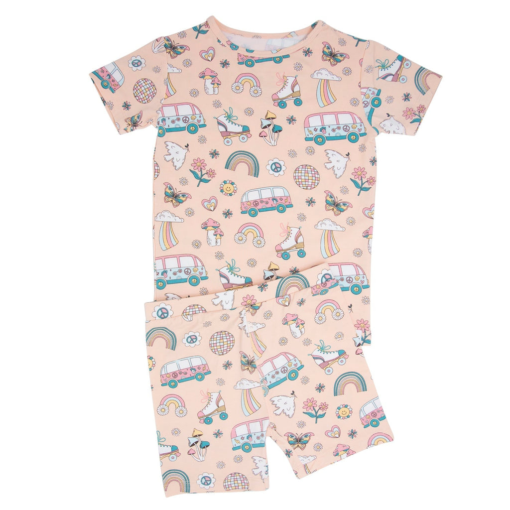 Retro Roller Skates Summer Pajama Set