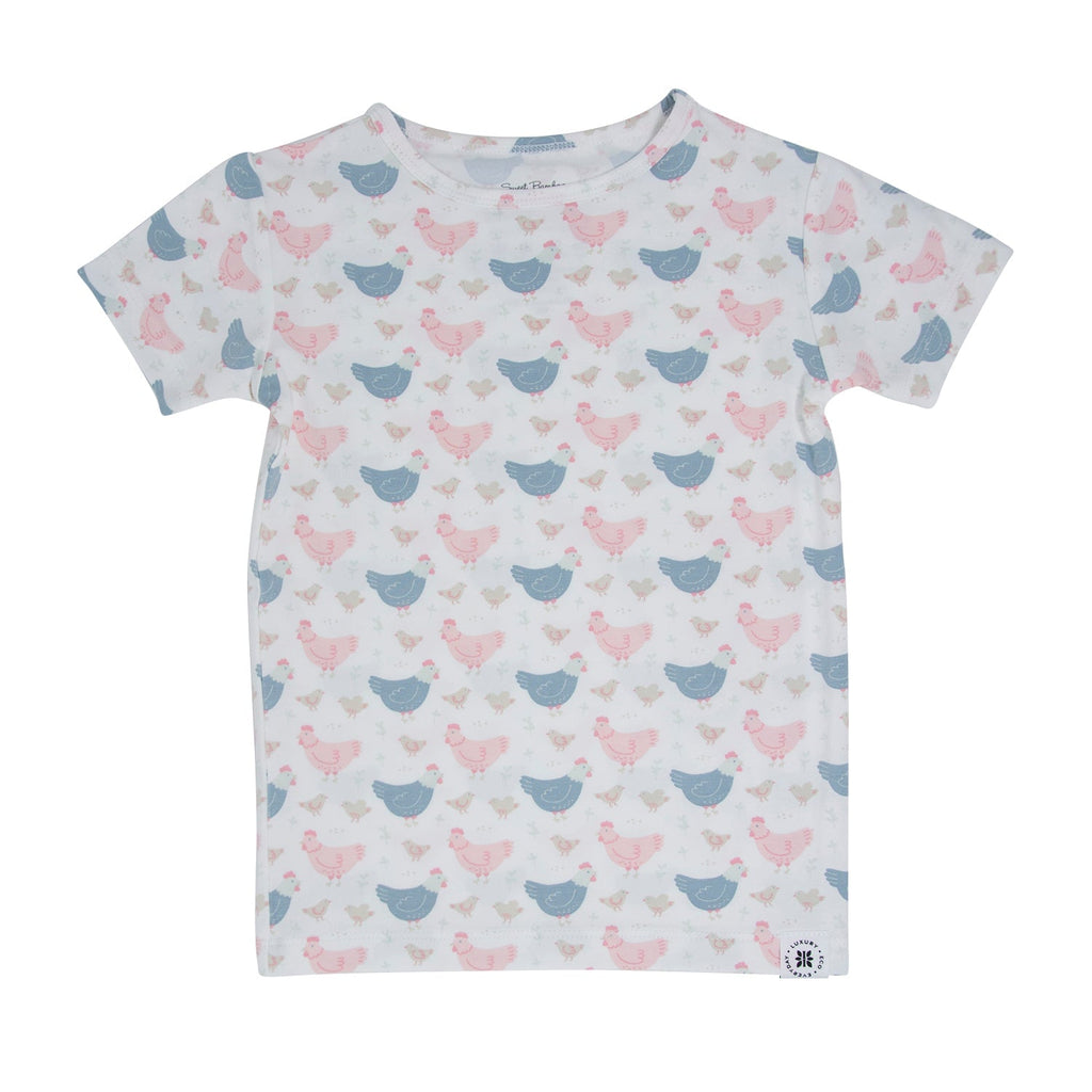 Pink Farm Hens Bamboo Summer Pajama Set