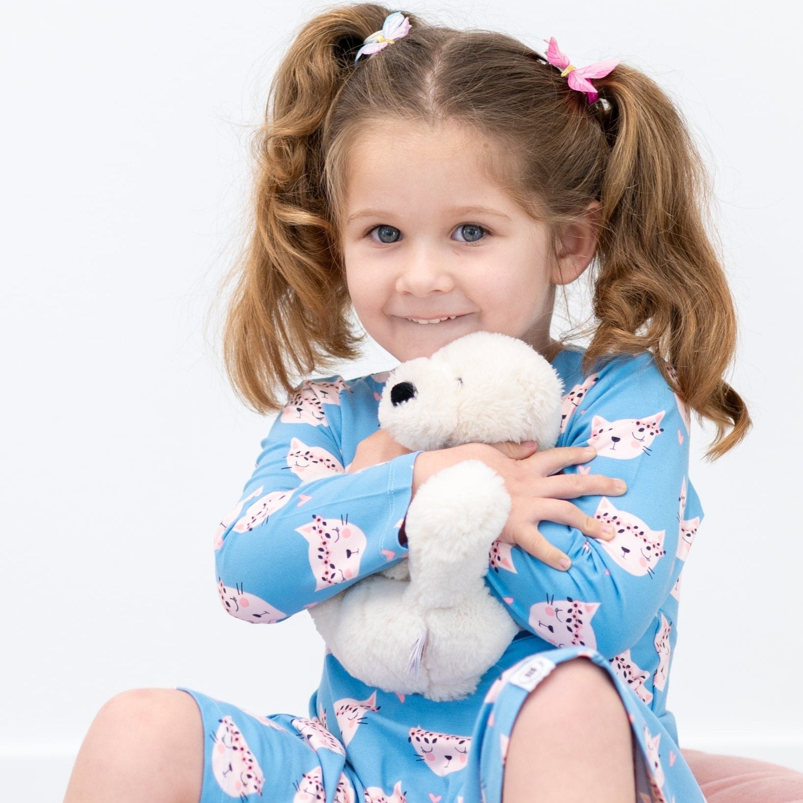 Pretty Pink Cat Swirly Girl Dress