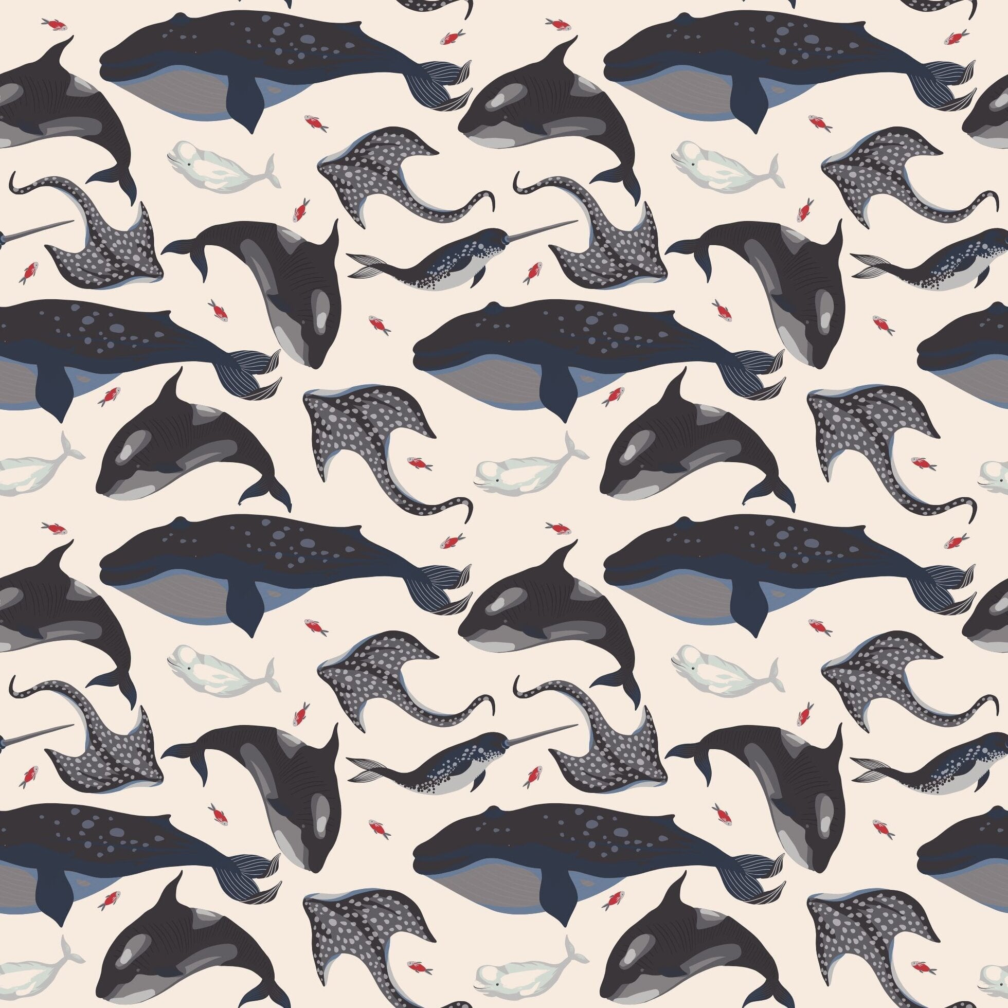 Deep Sea Creatures Whale Cap Sleeve Swirly Girl