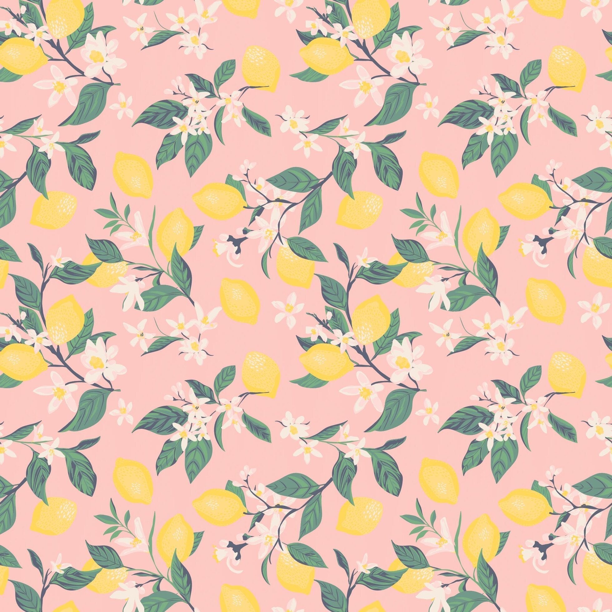 Vestido de niña con estampado floral de limón rosa y mangas cortas con remolinos