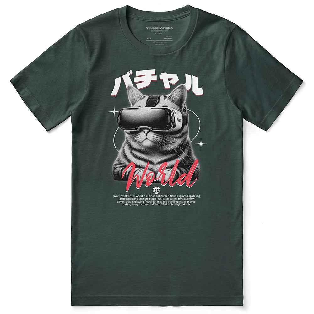 Virtual World Cat T-Shirt