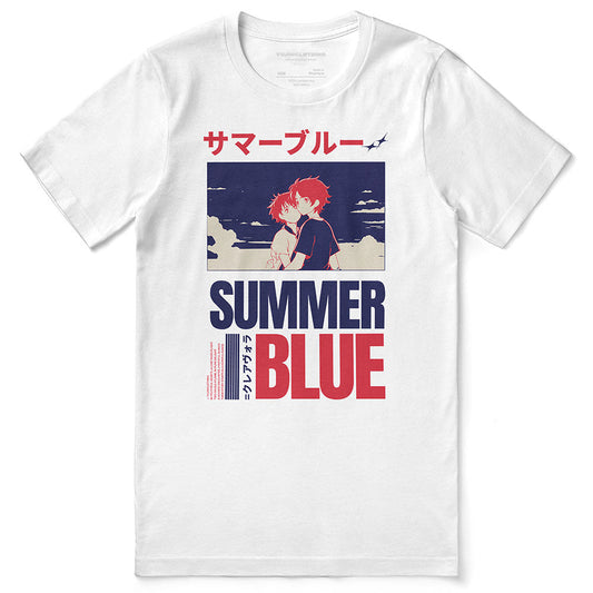 Camiseta azul de verano