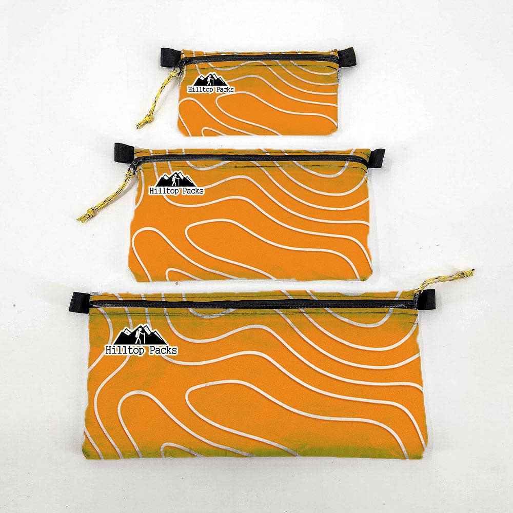 Zipper Pouches TOPO Patterns Ultralight D50T fabric